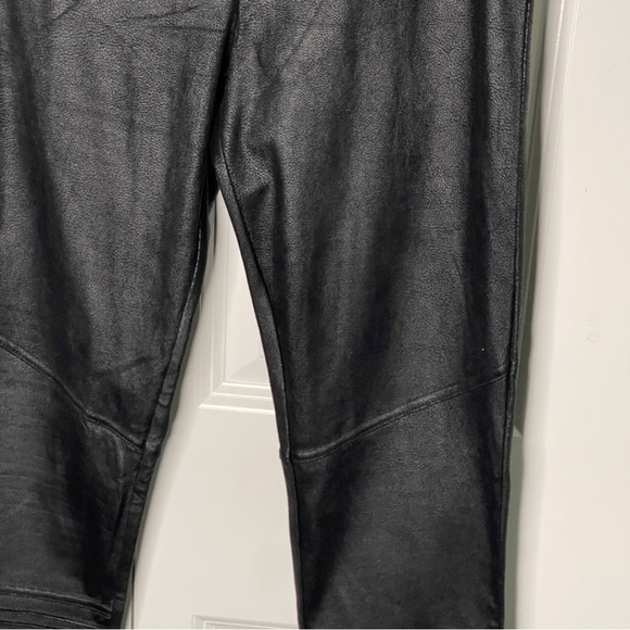 Mud Pie Black Skinny Pants Faux Leather Size Small 'Lollie' Leggings Moto Finch - Picture 3 of 8
